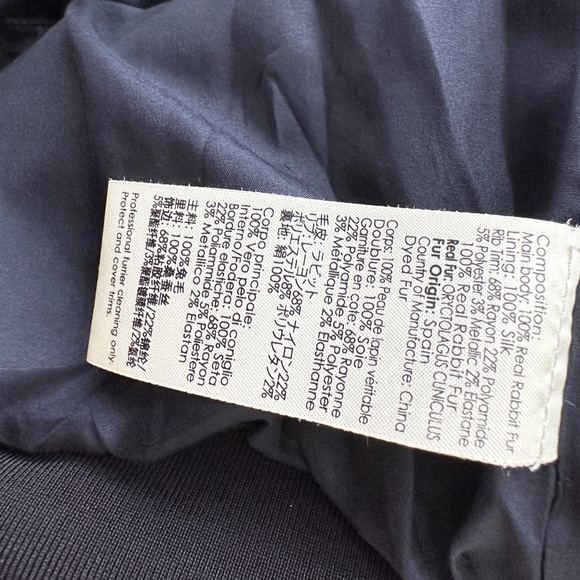 3.1 Phillip Lim Fur Bomber jacket black white black 6 - Picture 14 of 15